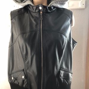 Leather Jacket with hood